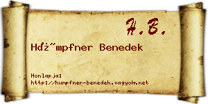Hümpfner Benedek névjegykártya